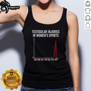 Awesome Testicular Injuries In Sports Parody Chart 1995 To 2025 Infographic Humor Tank Top for sports enthusiasts