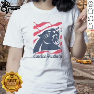 Funny Carolina Panthers American Heritage Wordmark Ladies shirt featuring a playful design for fans.