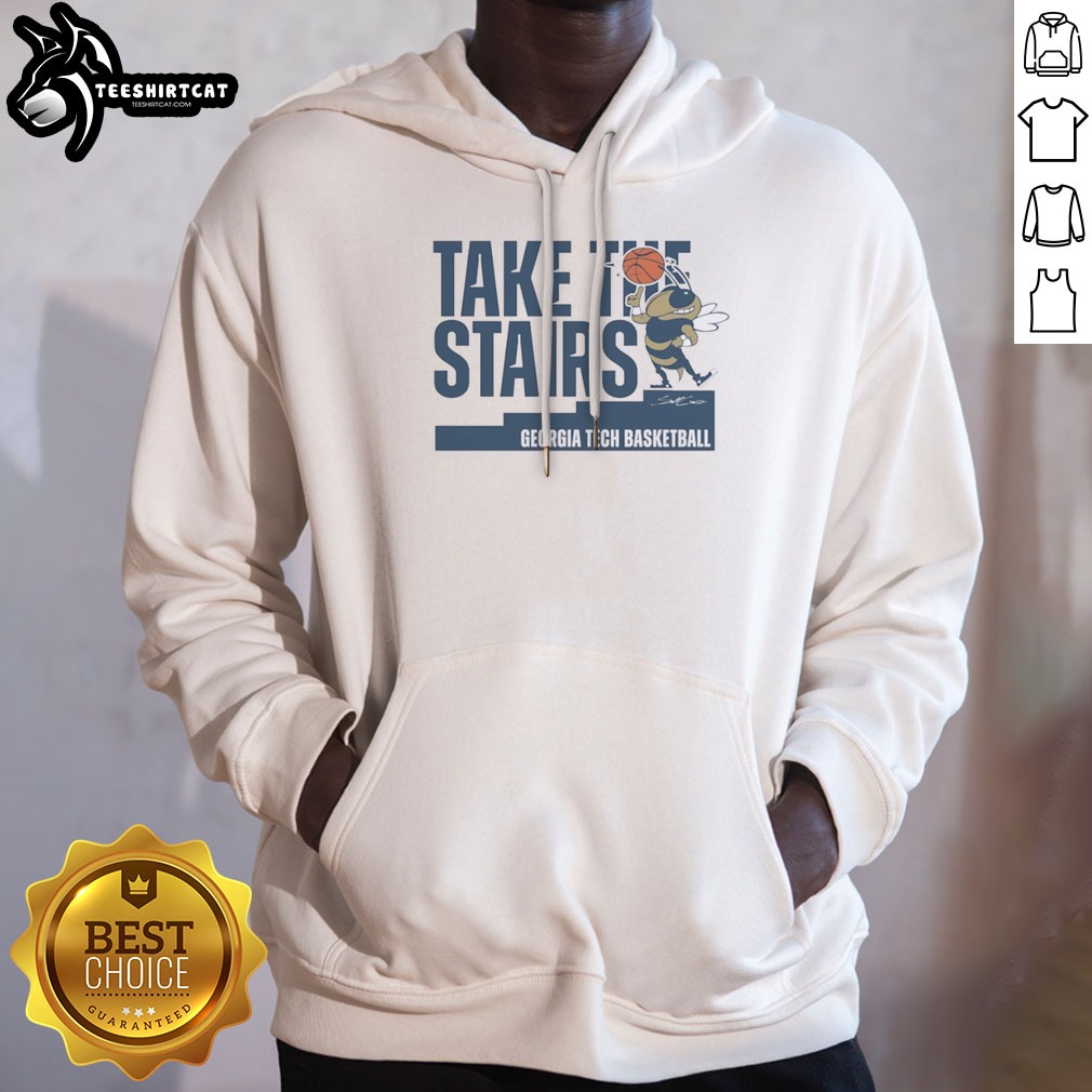 Funny Georgia Tech Basketball Take The Stairs Mascot Shirt on Hoodie Funny Georgia Tech Basketball Take The Stairs Mascot Shirt shown as a hoodie preview
