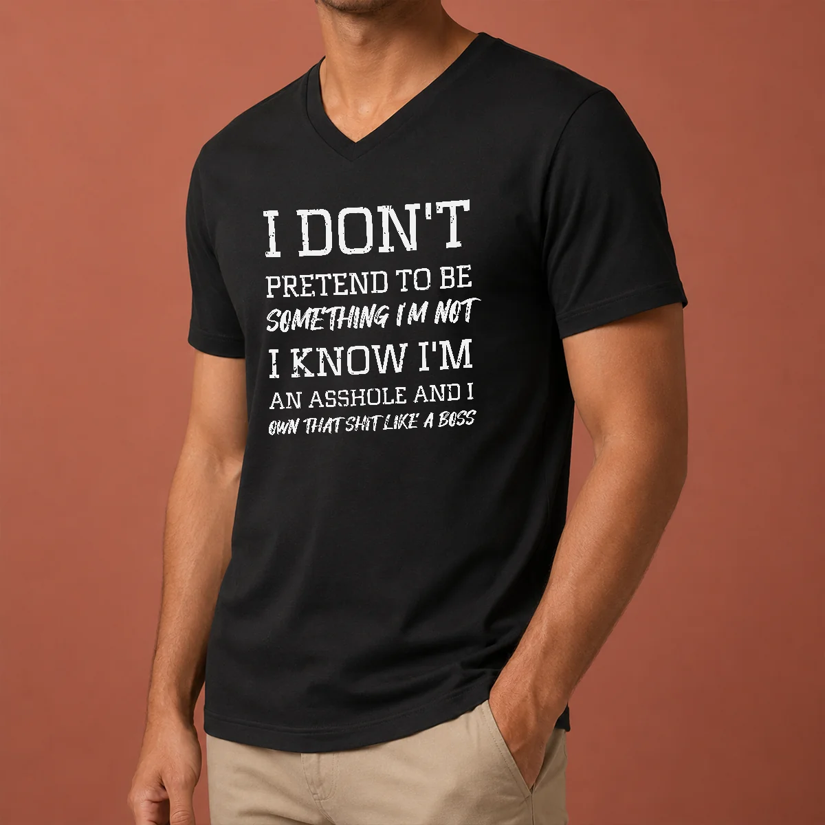 Funny I Don'T Pretend To Be V-Neck Shirt Funny I Don'T Pretend To Be V-Neck Shirt