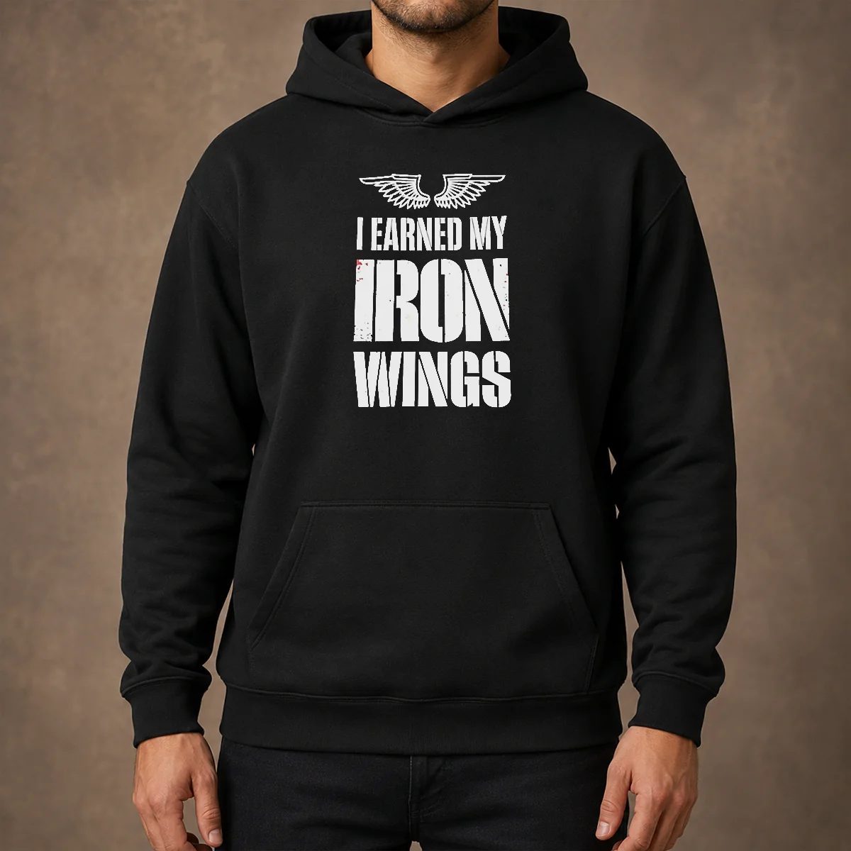 Funny I Earned My Iron Wings Aviation Pilot Hoodie