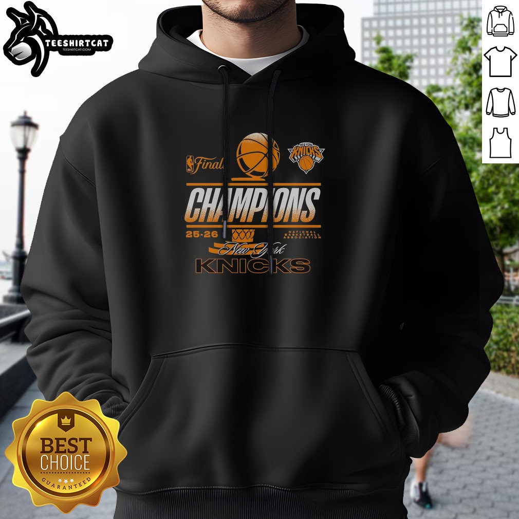 Funny New York Knicks 2025 2026 Finals Champions National Basketball Association Team Shirt on Hoodie Funny New York Knicks 2025 2026 Finals Champions National Basketball Association Team Shirt shown as a hoodie preview
