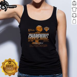 Funny New York Knicks 2025 2026 Finals Champions National Basketball Association Team Tank top in vibrant orange and blue colors