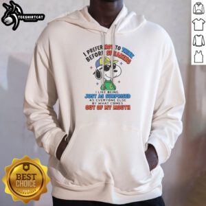 Funny Peanuts I Prefer Not To Think Before Speaking Joe Cool Snoopy Hoodie featuring iconic Snoopy design