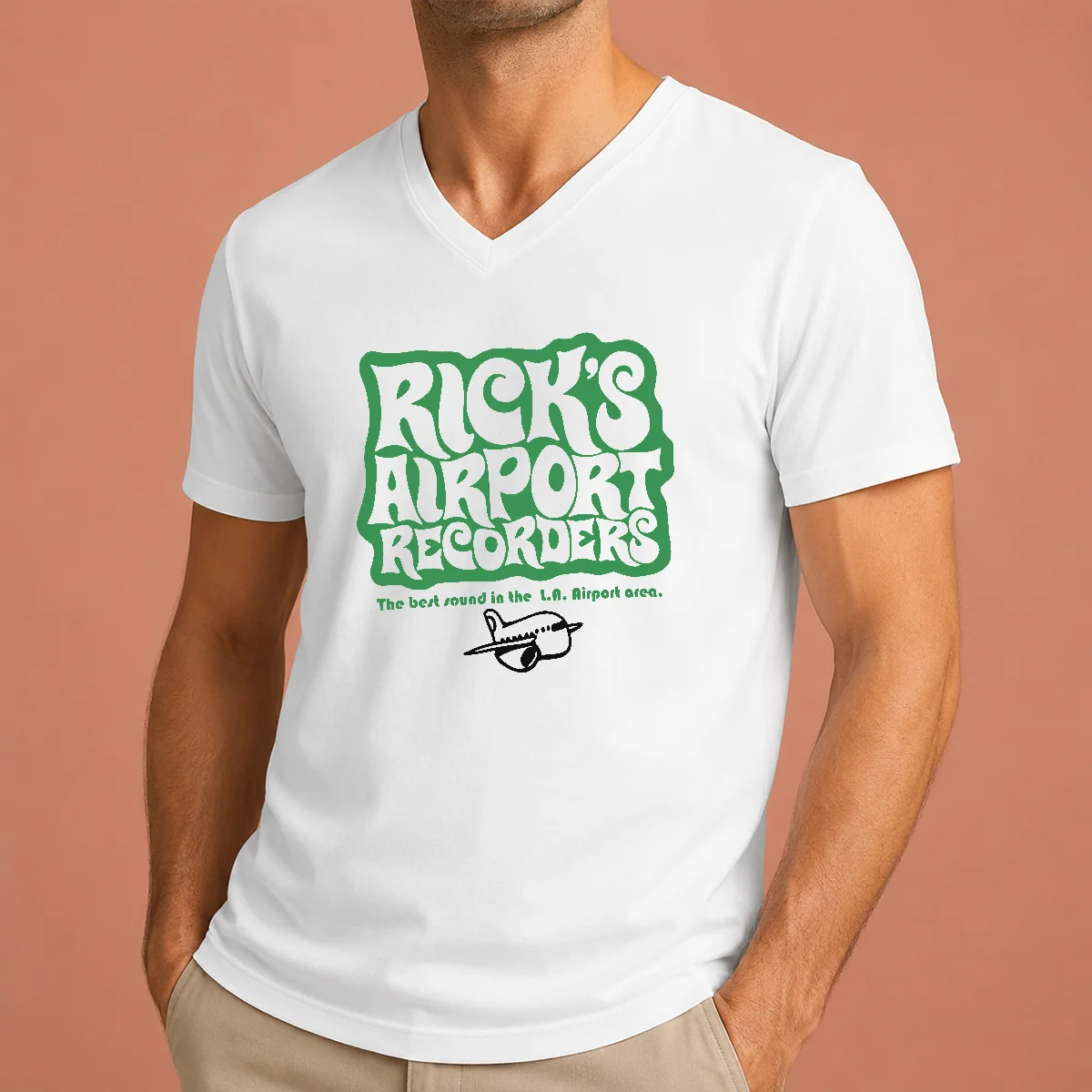Funny Tom Petty Rick'S Airport Recorders V-Neck Shirt Funny Tom Petty Rick'S Airport Recorders V-Neck Shirt