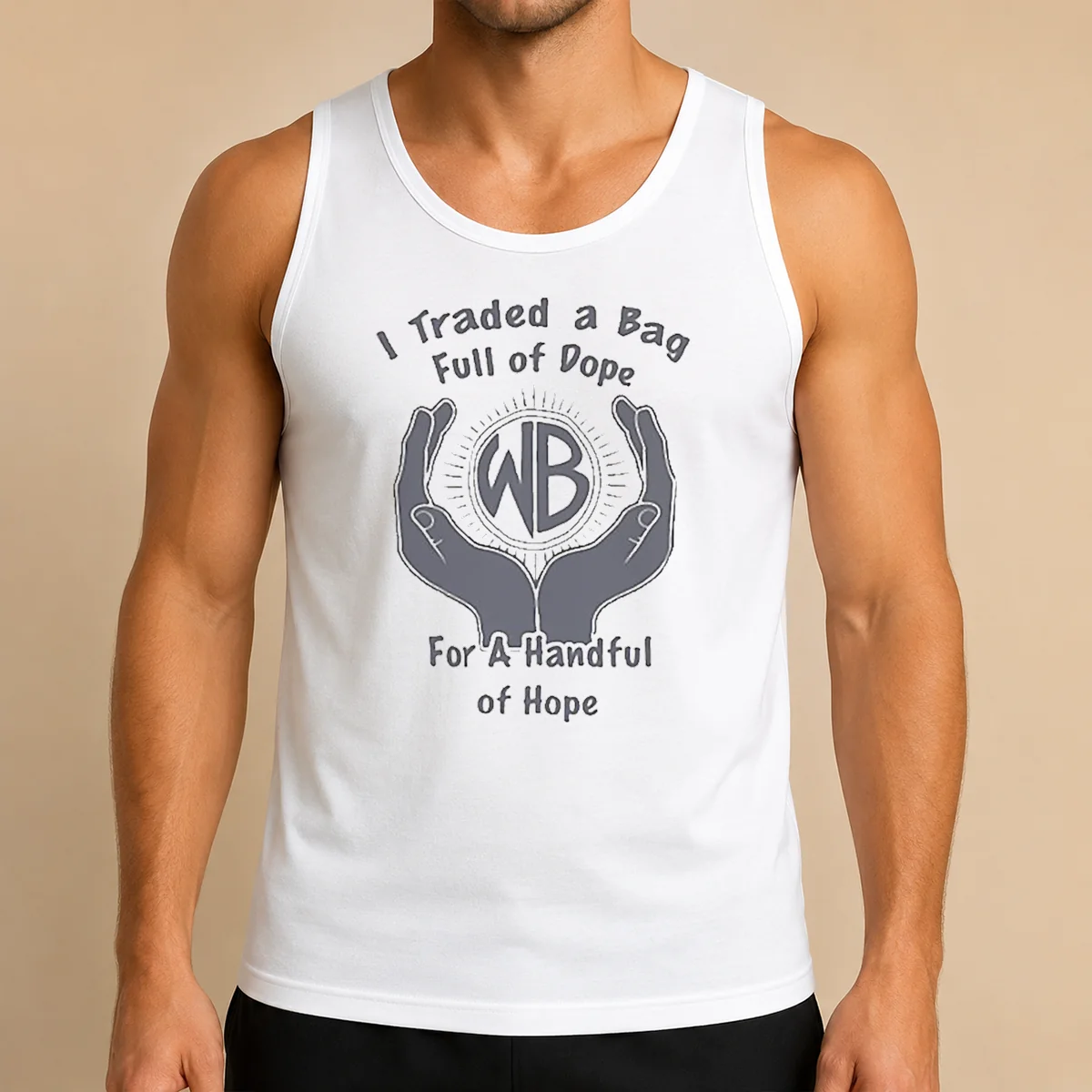 Funny Warbux Anonymous I Traded A Bag Full Of Dope For A Handful Of Hope Tank Top
