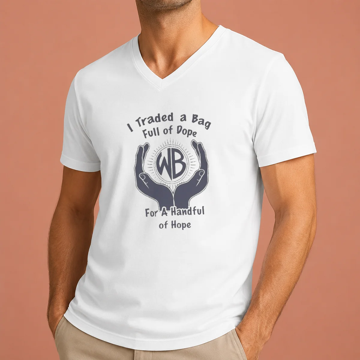 Funny Warbux Anonymous I Traded A V-Neck Shirt Funny Warbux Anonymous I Traded A V-Neck Shirt