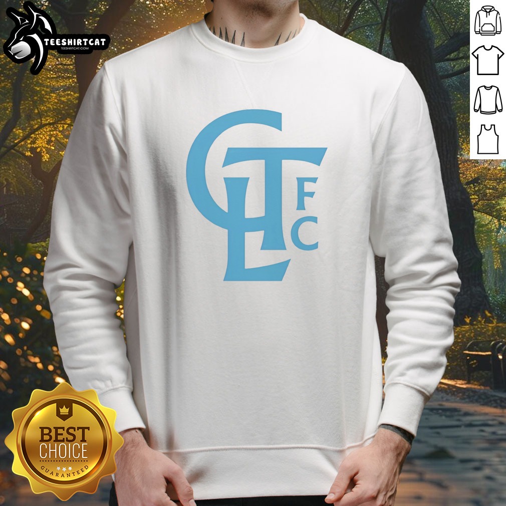 Good Charlotte FC CLTFC Classic Monogram Logo Soccer Shirt on Sweatshirt Good Charlotte FC CLTFC Classic Monogram Logo Soccer Shirt shown as a sweatshirt preview