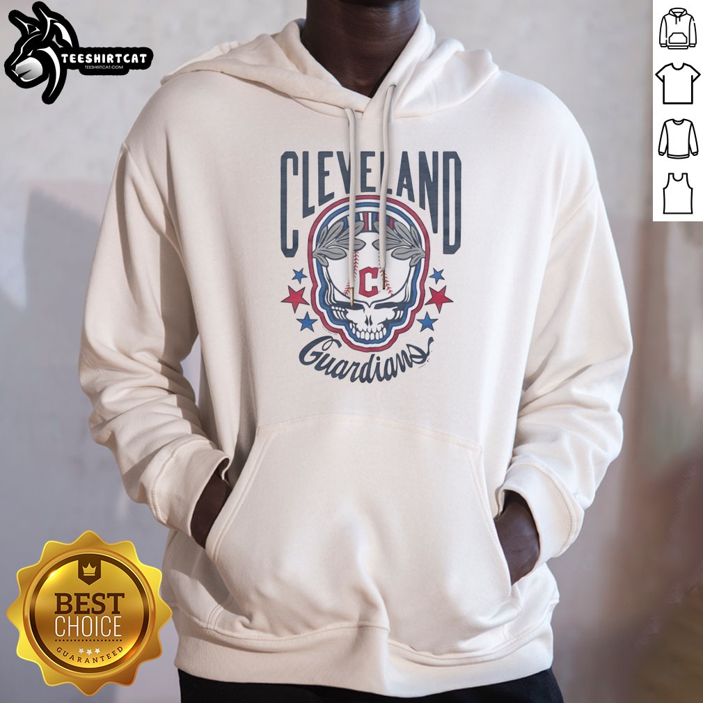 Good Cleveland Guardians X Grateful Dead Skull MLB Graphic Shirt on Hoodie Good Cleveland Guardians X Grateful Dead Skull MLB Graphic Shirt shown as a hoodie preview
