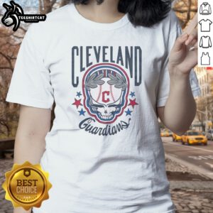 Good Cleveland Guardians X Grateful Dead Skull MLB Graphic Ladies shirt featuring unique artwork.