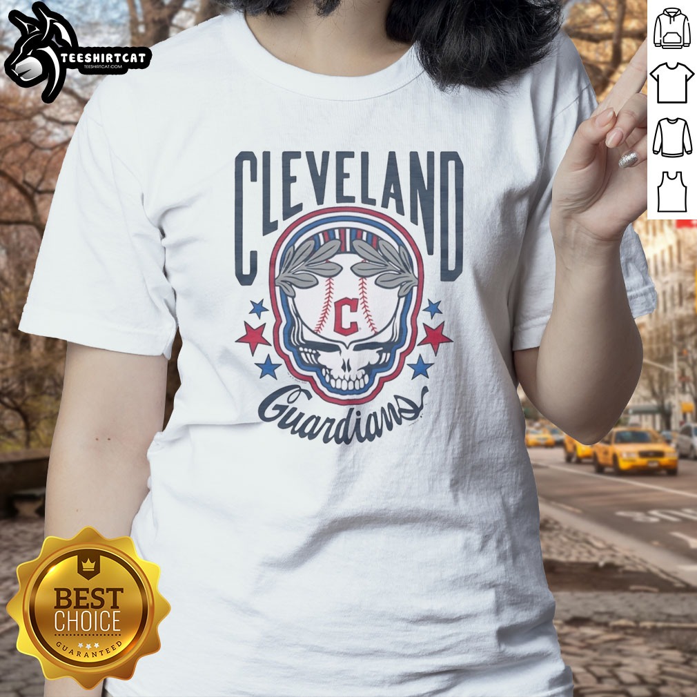 Good Cleveland Guardians X Grateful Dead Skull MLB Graphic Shirt on Ladies Shirt Good Cleveland Guardians X Grateful Dead Skull MLB Graphic Shirt shown as a ladies shirt preview