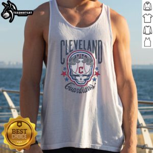Good Cleveland Guardians X Grateful Dead Skull MLB Graphic Tank top showcasing unique fan art