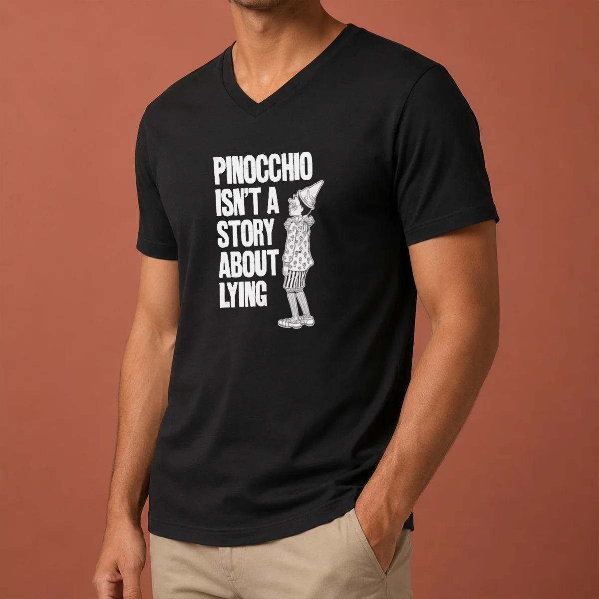 Good Pinocchio Isnt A Story About V-Neck Shirt Good Pinocchio Isnt A Story About V-Neck Shirt