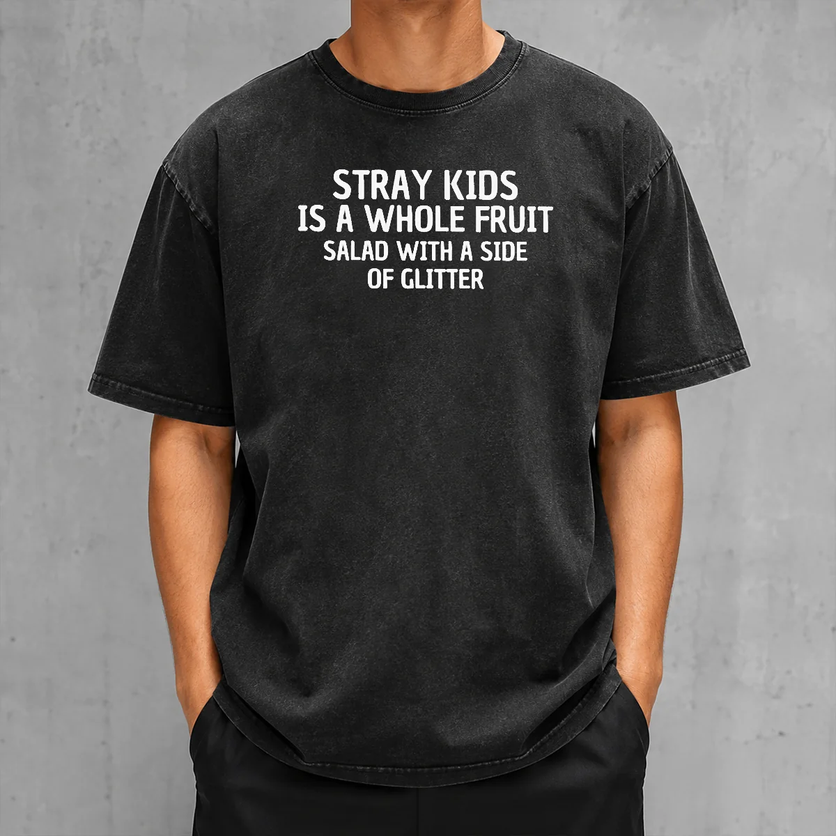 Good Stray Kids Is A Whole Fruit Salad With A Side Of Glitter Washed T-Shirt