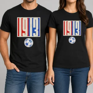 Good U.S. Soccer Retro 1913 Soccer t shirt in white with vintage soccer graphic and classic fit