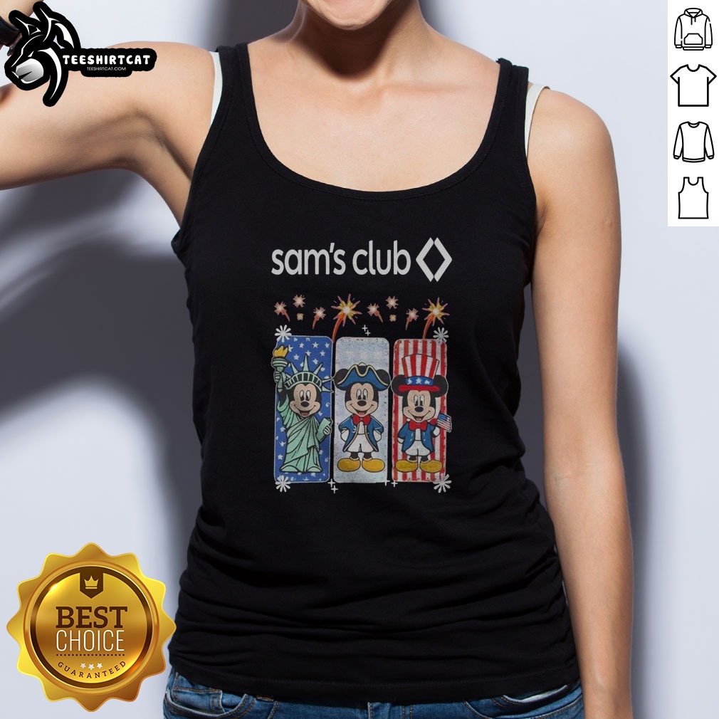 Hot Sam'S Club Mickey Mouse Patriotic Characters Fireworks Shirt on Tank Top Hot Sam'S Club Mickey Mouse Patriotic Characters Fireworks Shirt shown as a tank top preview