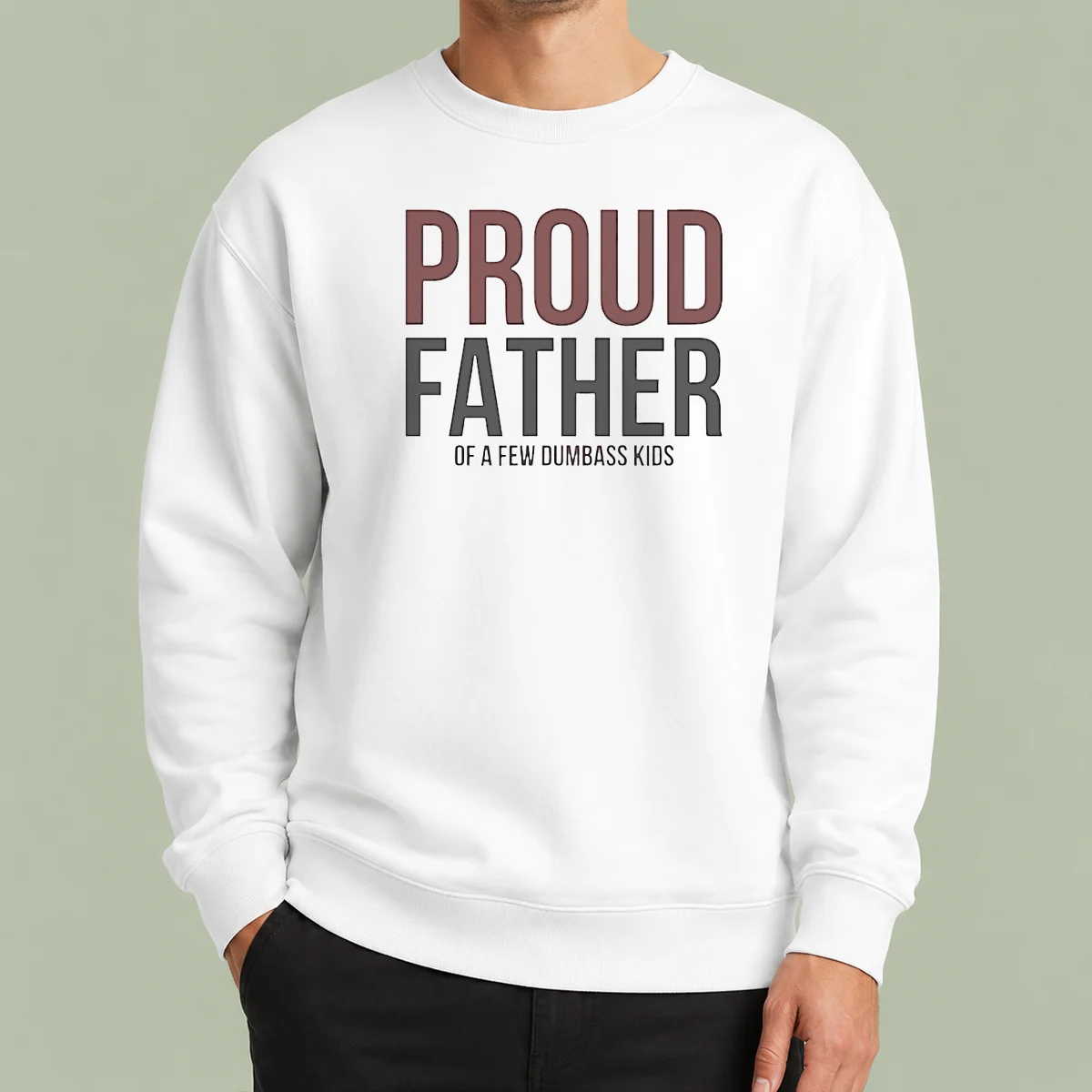 Hot Top Proud Father Of A Few Dumbass Kids Sweater