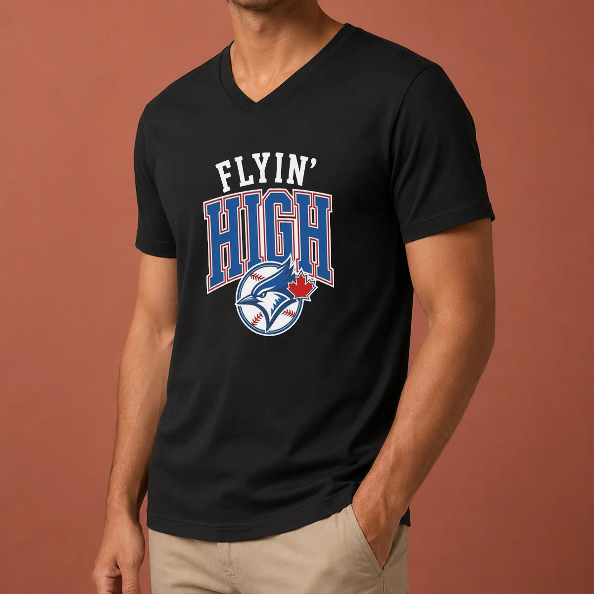 Hot Toronto Blue Jays Flyin High V-Neck Shirt Hot Toronto Blue Jays Flyin High V-Neck Shirt