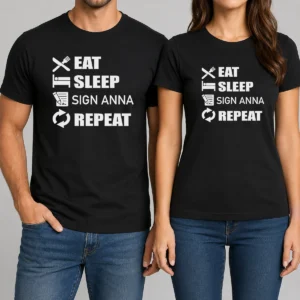 Nice Eat Sleep Sign Anna Repeat