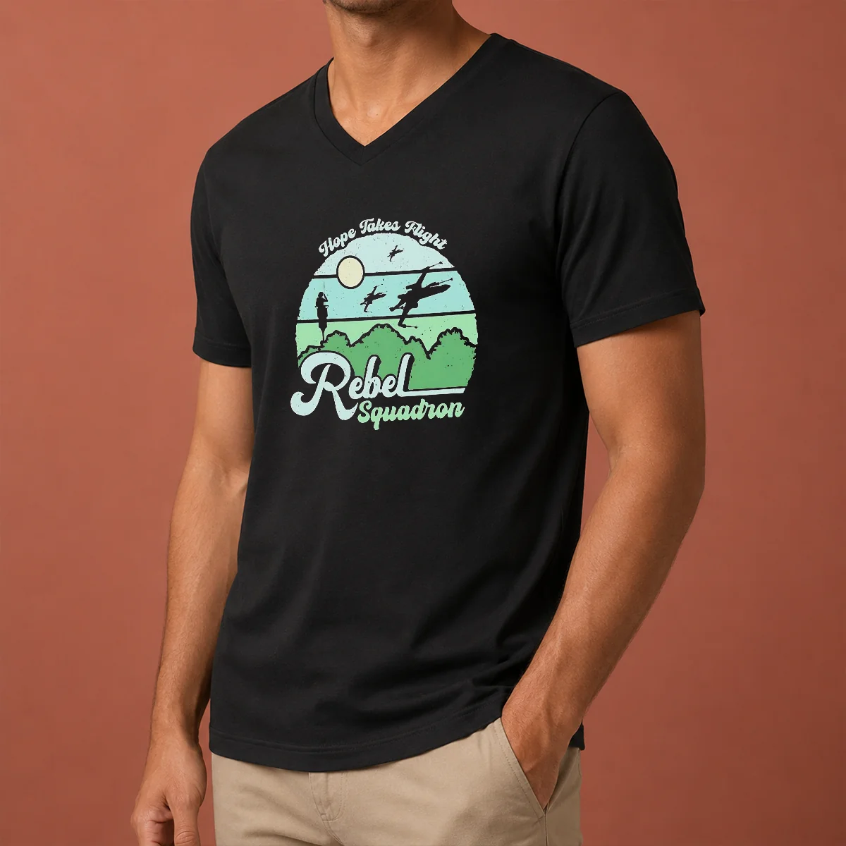 Nice Hope Takes Flight Rebel Squadron V-Neck Shirt Nice Hope Takes Flight Rebel Squadron V-Neck Shirt