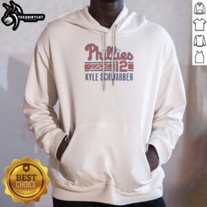 Nice Kyle Schwarber Philadelphia Phillies 12 Signature Phillies Hoodie