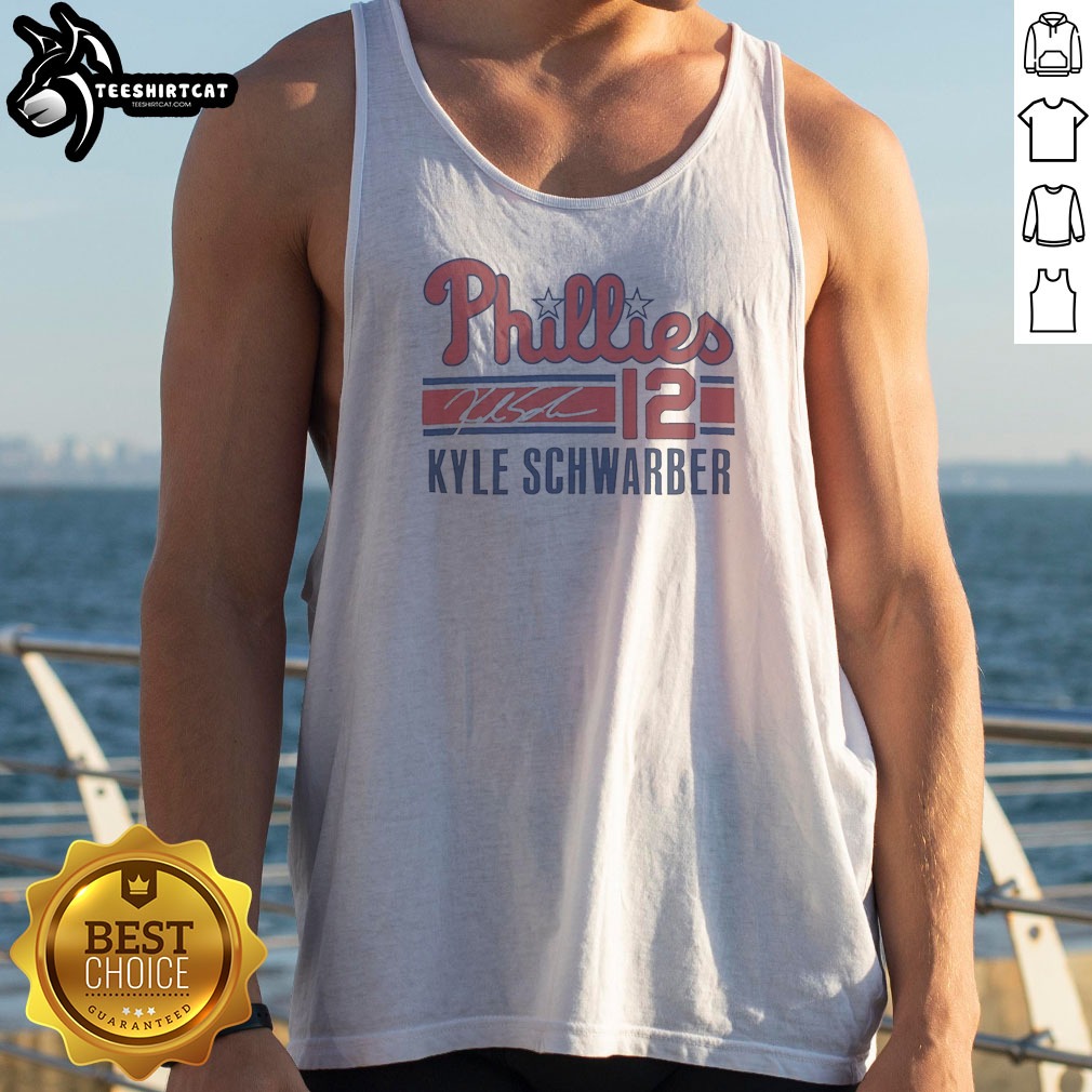 Nice Kyle Schwarber Philadelphia Phillies 12 Signature Phillies Tank Top