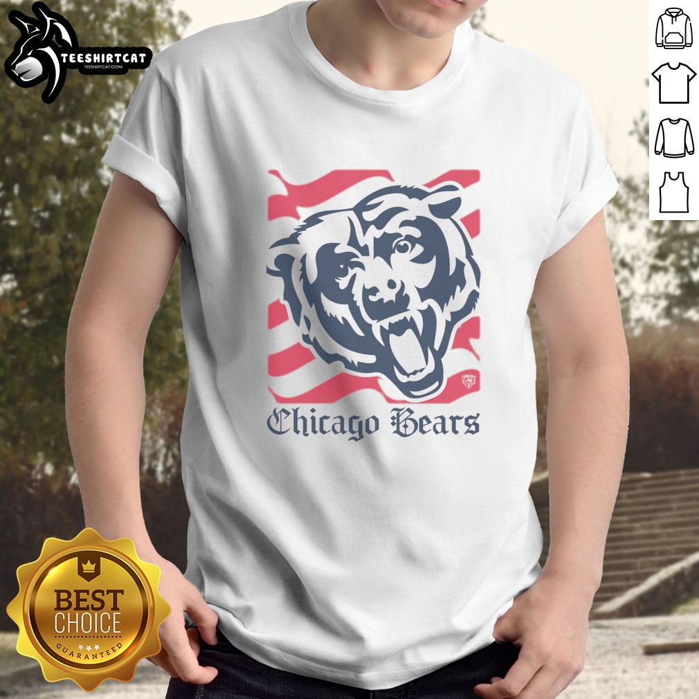 Official Chicago Bears American Heritage Wordmark Shirt on Classic Shirt Official Chicago Bears American Heritage Wordmark Shirt shown as a classic shirt preview