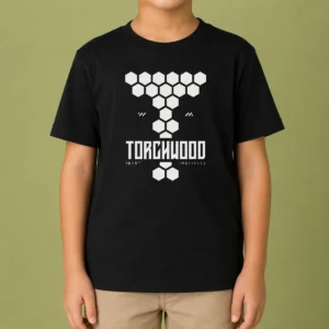 Official Hex Rift Tech Torchwood Kids T-Shirt