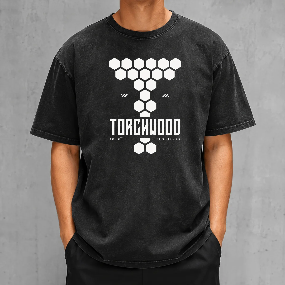 Official Hex Rift Tech Torchwood Washed T-Shirt