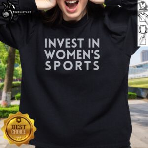 Official Invest In Women's Sports Sweatshirt featuring a bold graphic design and comfortable fit.