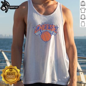 Official New York Knicks Bacon Egg N Cheese Tank top featuring a vibrant design for fans.