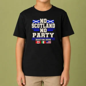 Official No Scotland No Party Boston 2026 Kids T-Shirt