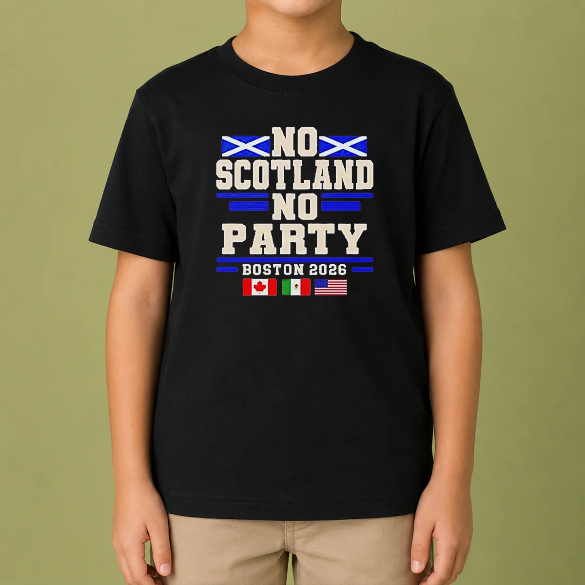 Official No Scotland No Party Boston 2026 Kids T-Shirt
