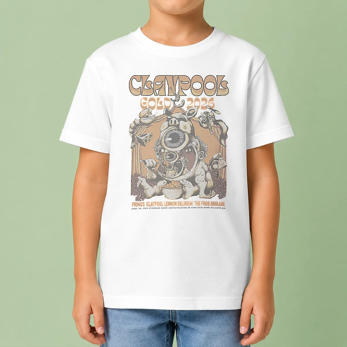 Official Primus In Atlanta Ga On June 20 2026 Kids T-Shirt
