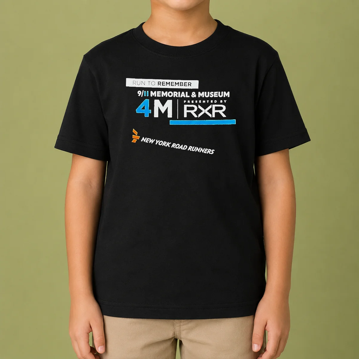 Official Run To Remember 9 11 Memorial And Museum 4M Presented By RXR New York Road Runners Kids T-Shirt
