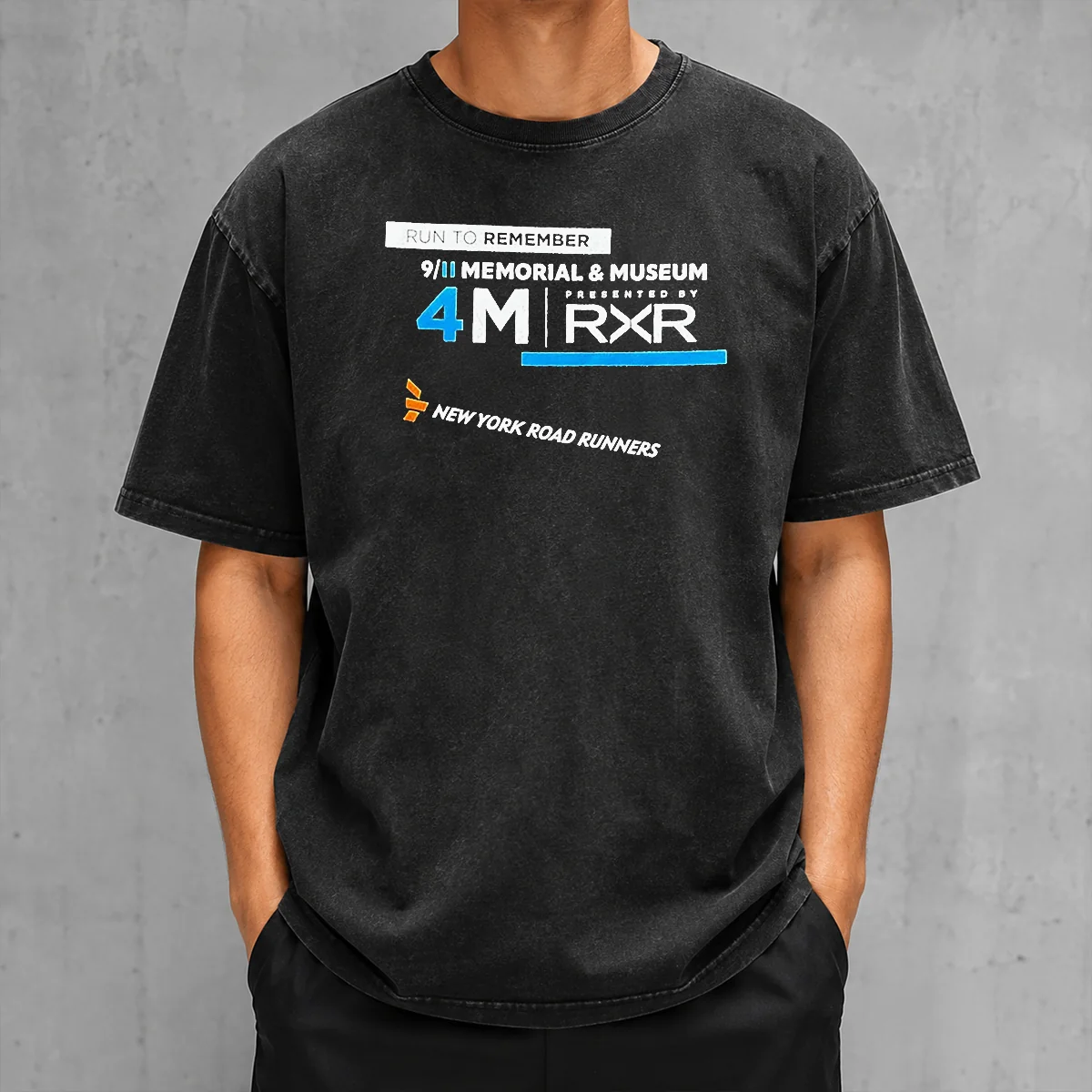 Official Run To Remember 9 11 Memorial And Museum 4M Presented By RXR New York Road Runners Washed T-Shirt