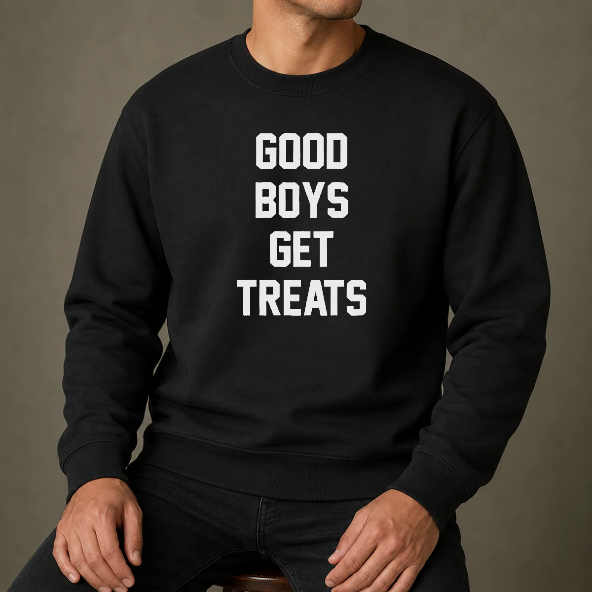 Original Boys Get Treats Text Sweater