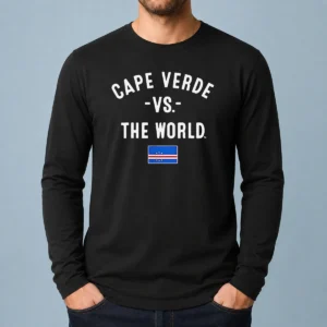 Original Cape Verde Vs The World National Team Pride Patriotic Country Flag World Cup 2026 Long Sleeve Shirt