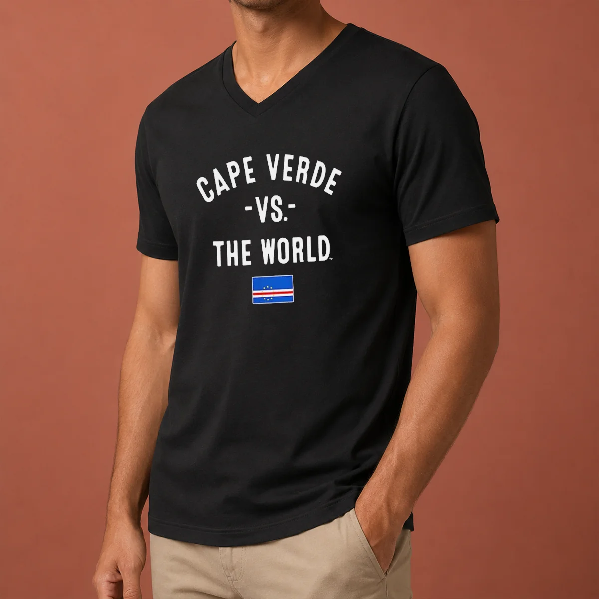 Original Cape Verde Vs The World V-Neck Shirt Original Cape Verde Vs The World V-Neck Shirt