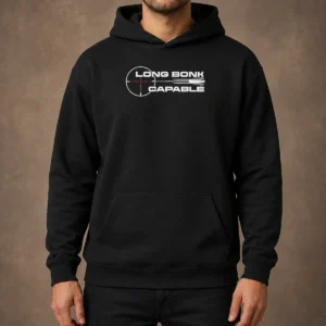 Original Long Bonk Capable Sniper Rifle Bullet Trajectory Precision Target Shooting Hoodie