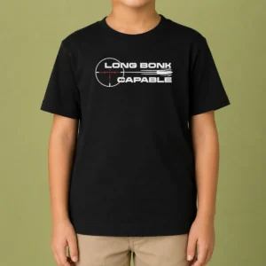 Original Long Bonk Capable Sniper Rifle Bullet Trajectory Precision Target Shooting Kids T-Shirt