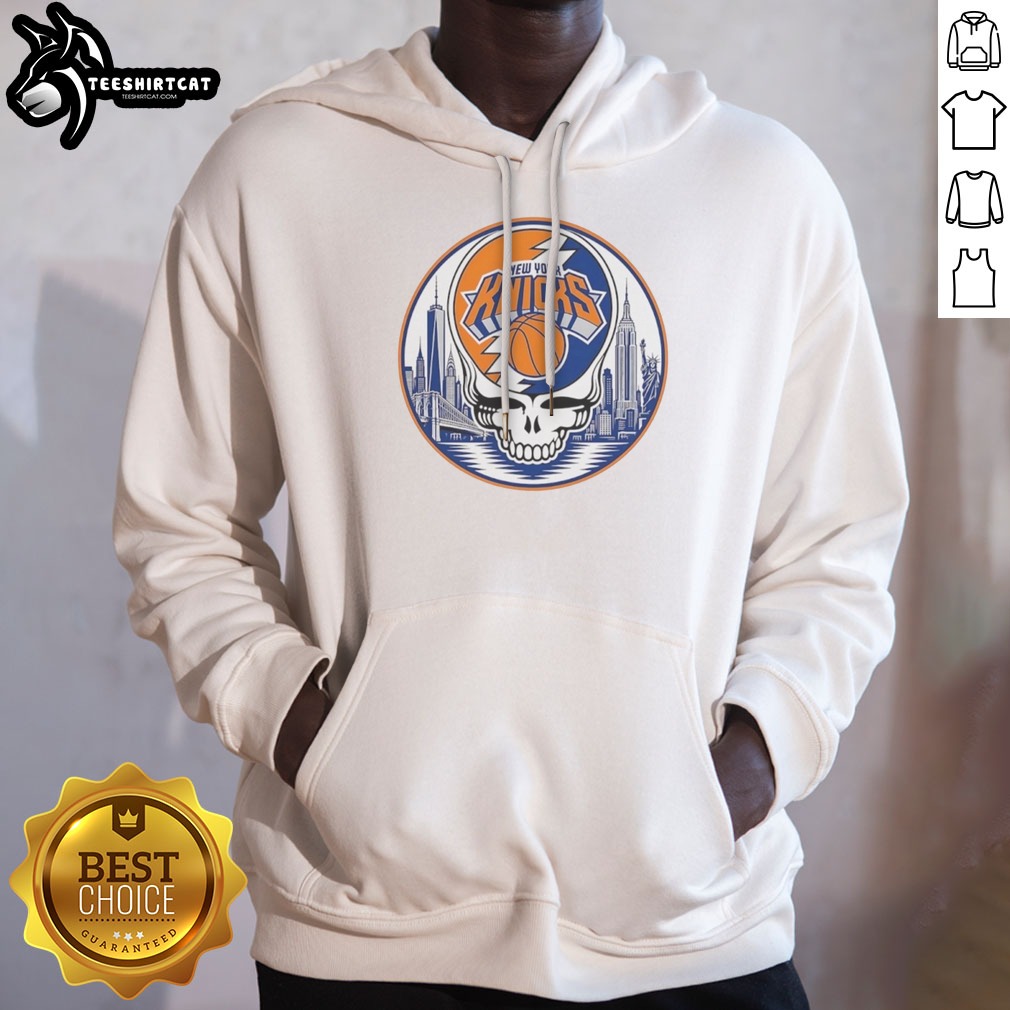 Original New York Knicks Grateful Dead Basketball Team Logo Shirt on Hoodie Original New York Knicks Grateful Dead Basketball Team Logo Shirt shown as a hoodie preview