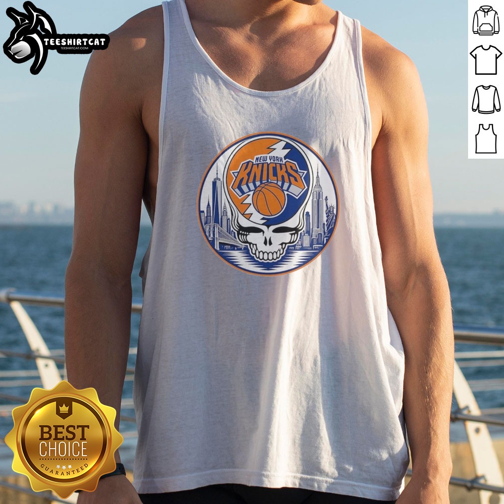 Original New York Knicks Grateful Dead Basketball Team Logo Shirt on Tank Top Original New York Knicks Grateful Dead Basketball Team Logo Shirt shown as a tank top preview