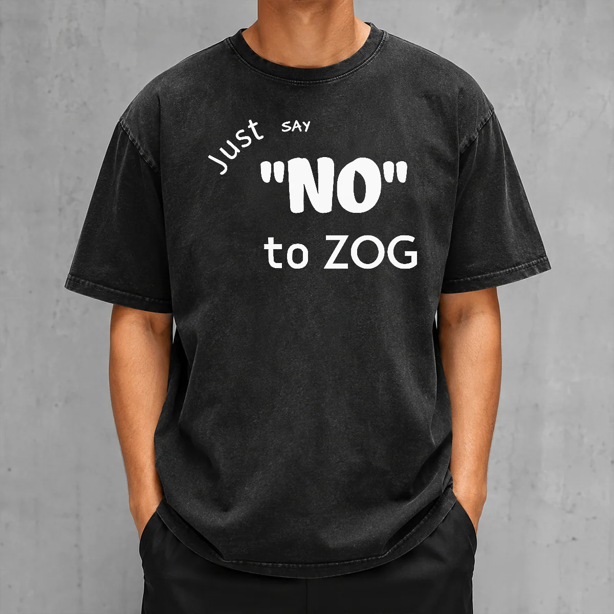 Original Randy Weaver Just Say No To Zog Washed T-Shirt