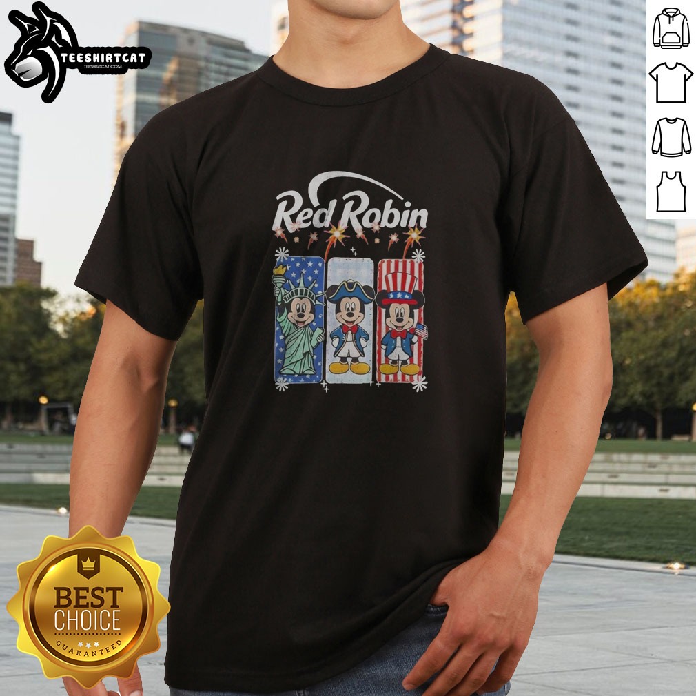 Original Red Robin Mickey Mouse Statue Of Liberty USA Patriot Shirt on Classic Shirt Original Red Robin Mickey Mouse Statue Of Liberty USA Patriot Shirt shown as a classic shirt preview