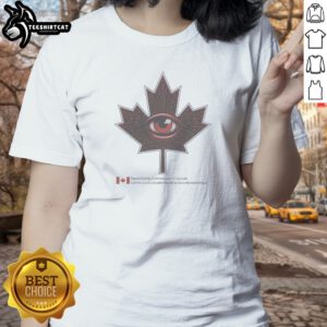 Premium Digital Safety Commission Of Canada Maple Leaf Eye Circuitry Surveillance Ladies Shirt