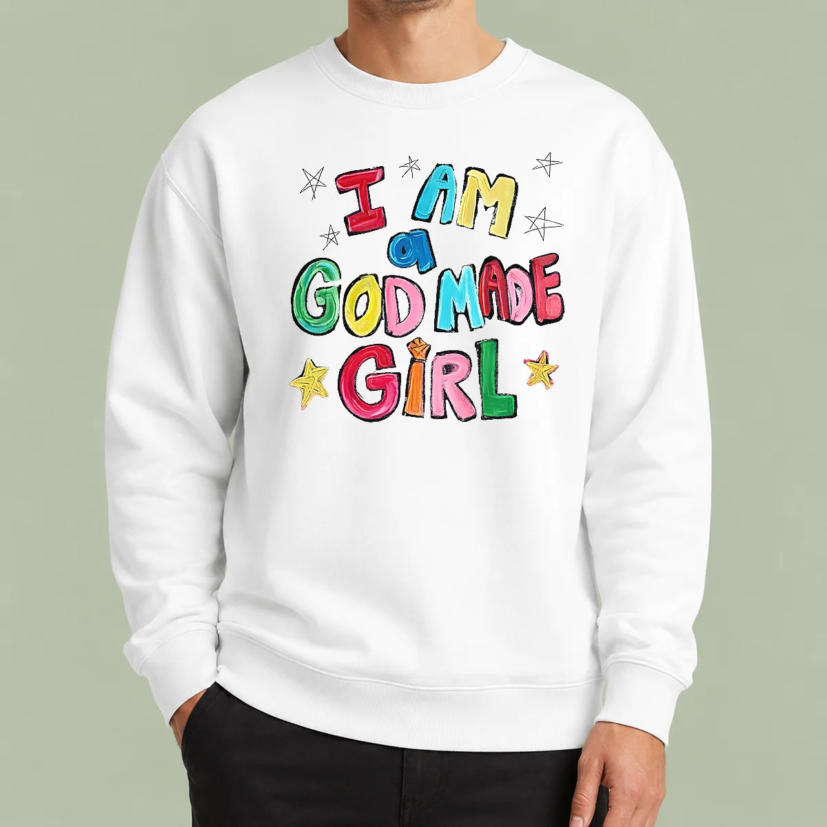 Premium I Am A God Made Girl Sweater