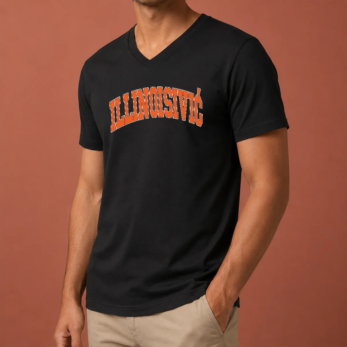 Premium Illinoisivic Il Balkan Ball V-Neck Shirt Premium Illinoisivic Il Balkan Ball V-Neck Shirt