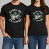 Premium It'S Not A Cult It'S Teamwork t shirt in classic crew neck style with bold text design