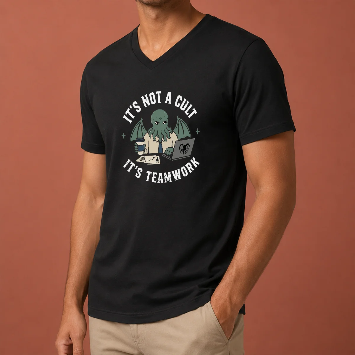 Premium It'S Not A Cult It'S V-Neck Shirt Premium It'S Not A Cult It'S V-Neck Shirt